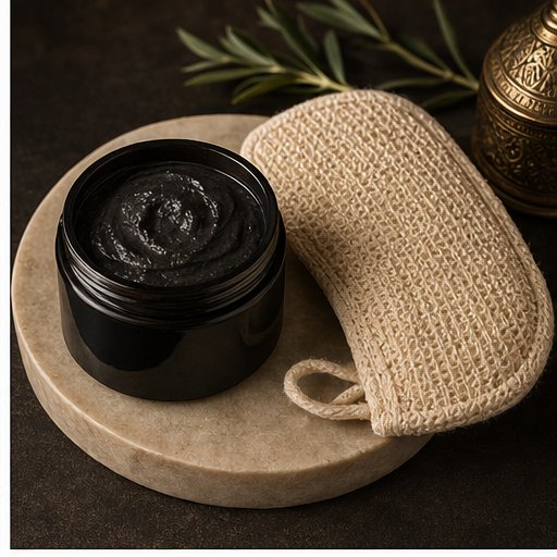 Savon noir marocain et gant kessa